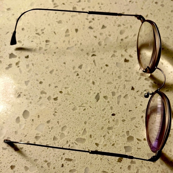 Mens Bob Mackie Ophthalmic Metal Eyeglass Frame Oval Hex Copper Brown 47-20-135 - Picture 6 of 8